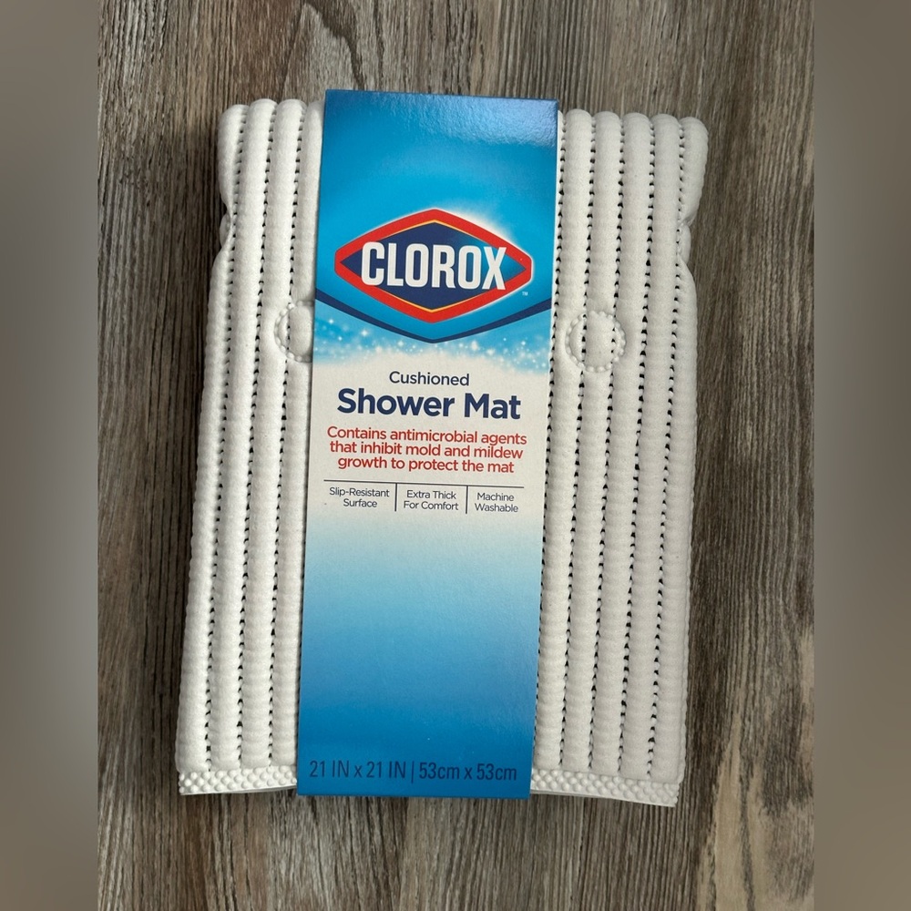 Clorox White Shower Mat with Antimicrobial Features